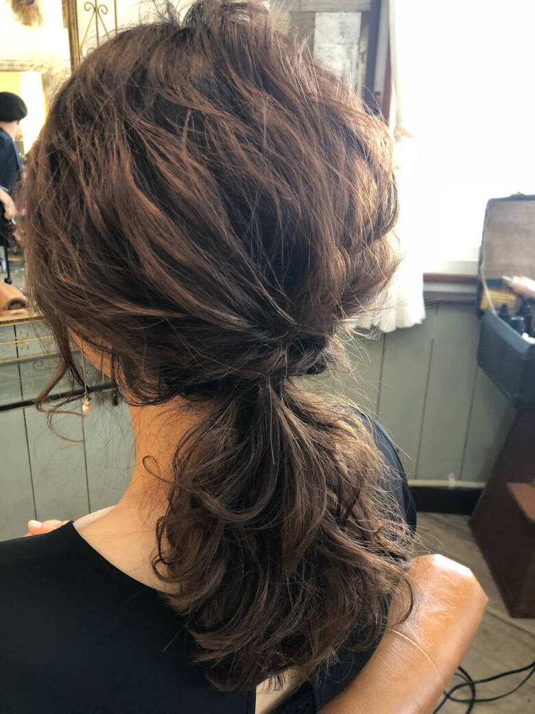 ミディアム ヘアアレンジ 結婚式 ナチュラル Revoir 中村 弘孝 Hair