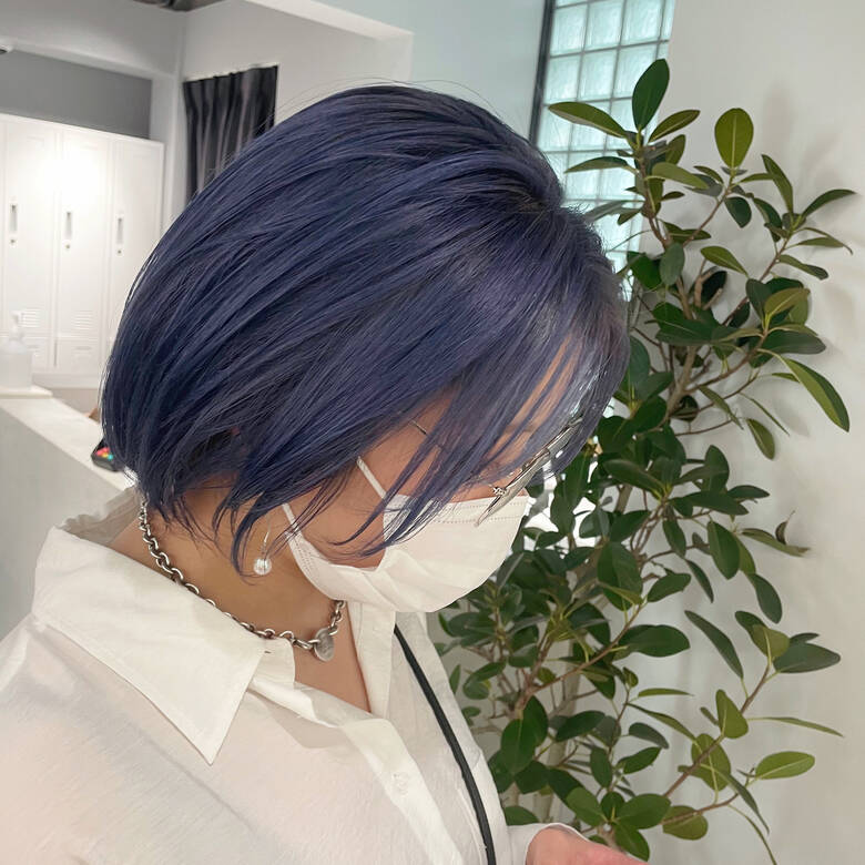 ダブルカラー ブルー ガーリー ショート Lindo Tokyo Lindo Tokyo Yuki Hair