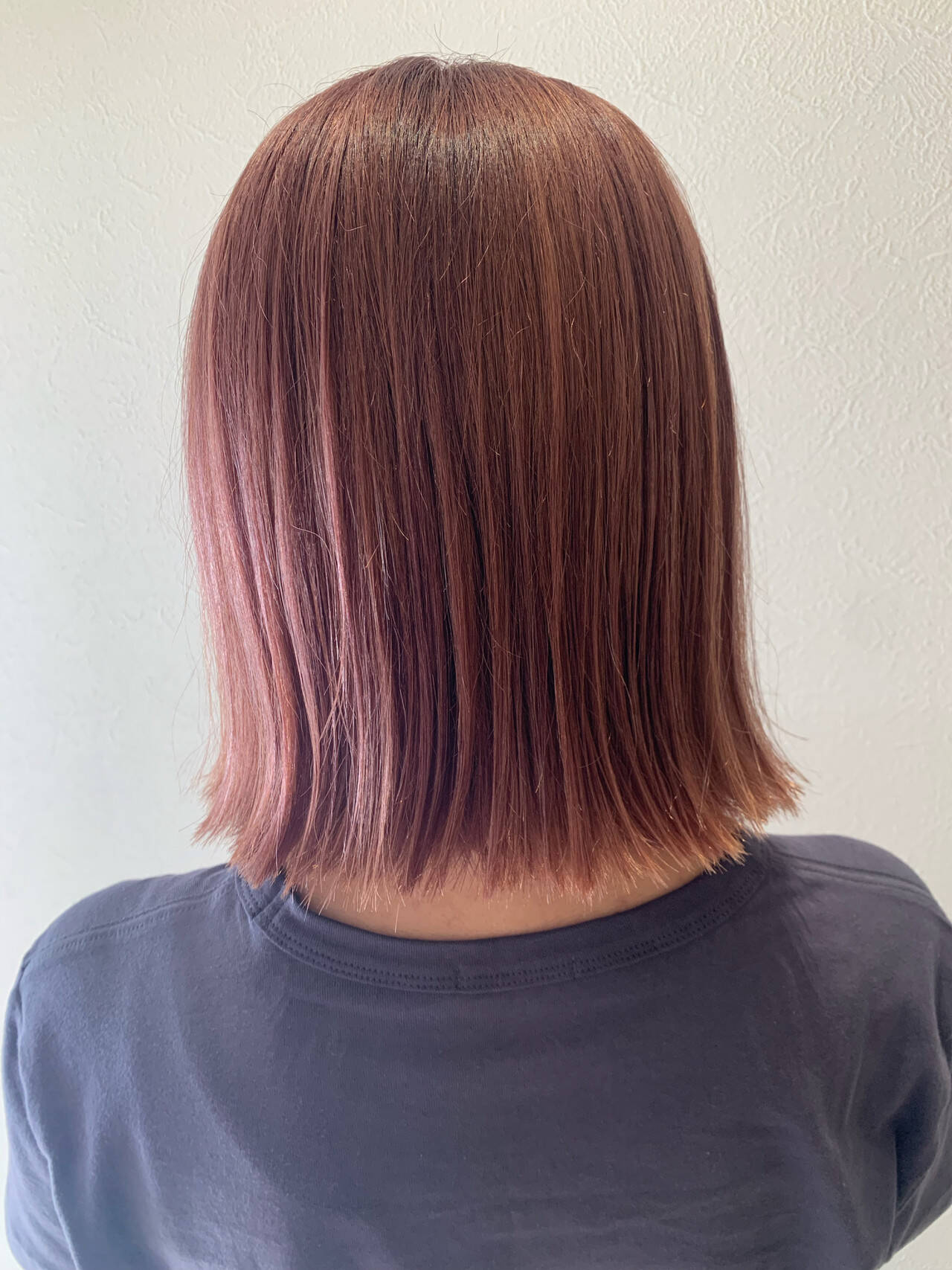 ガーリー 切りっぱなしボブ ボブ ピンクブラウン Hub Hair 角井 美久 Hair