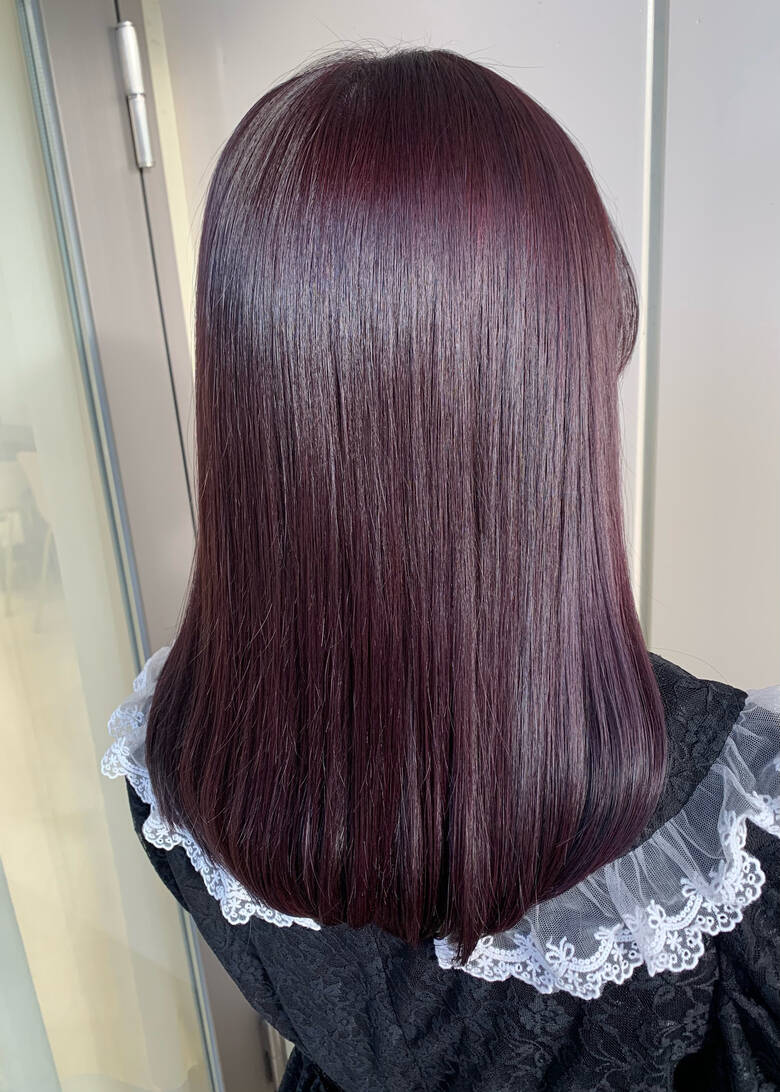 ヘアカラー ラベンダーグレージュ ガーリー 艶髪 Euphoria銀座三丁目 橋本夢香 6216 Hair