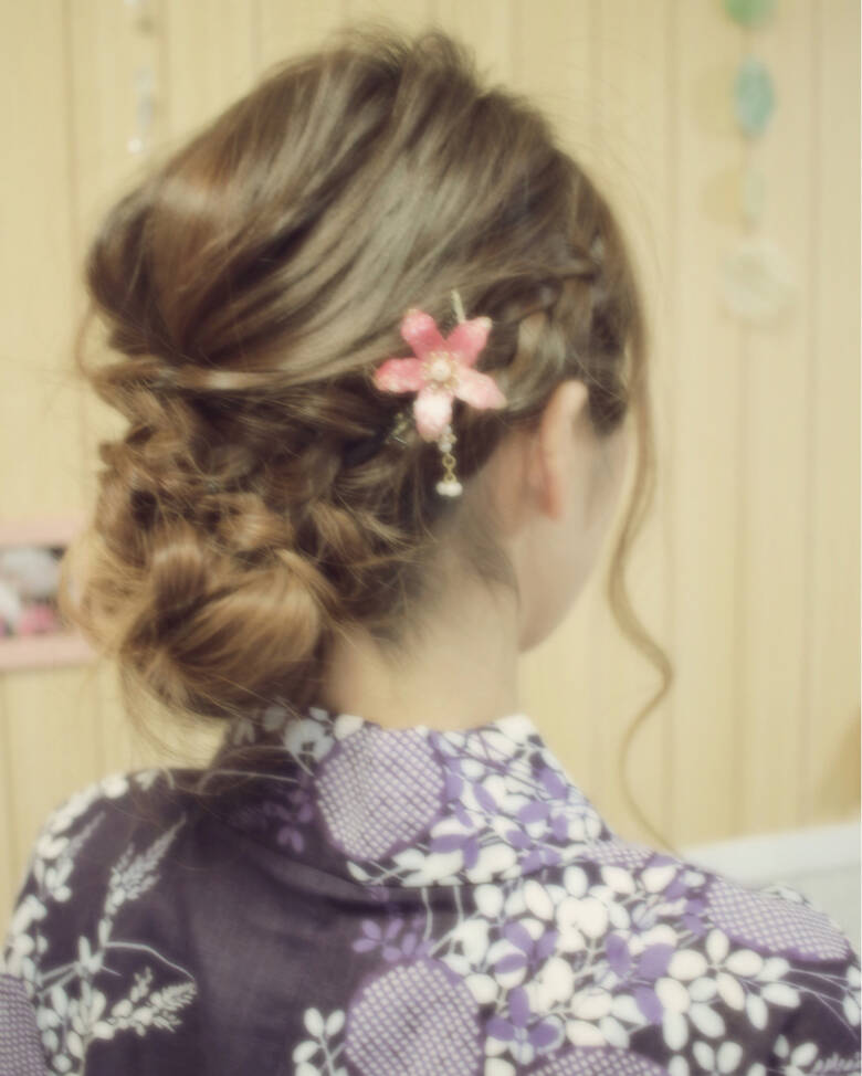 夏 セミロング 簡単ヘアアレンジ お祭り Superbe 友木 清貴 4960 Hair