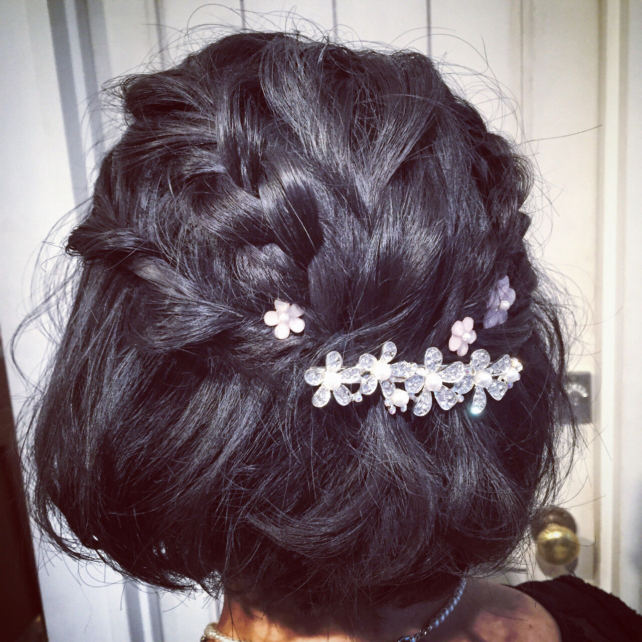 結婚式 大人かわいい ヘアアレンジ 黒髪×drop×tatehora.drop×151416【HAIR】