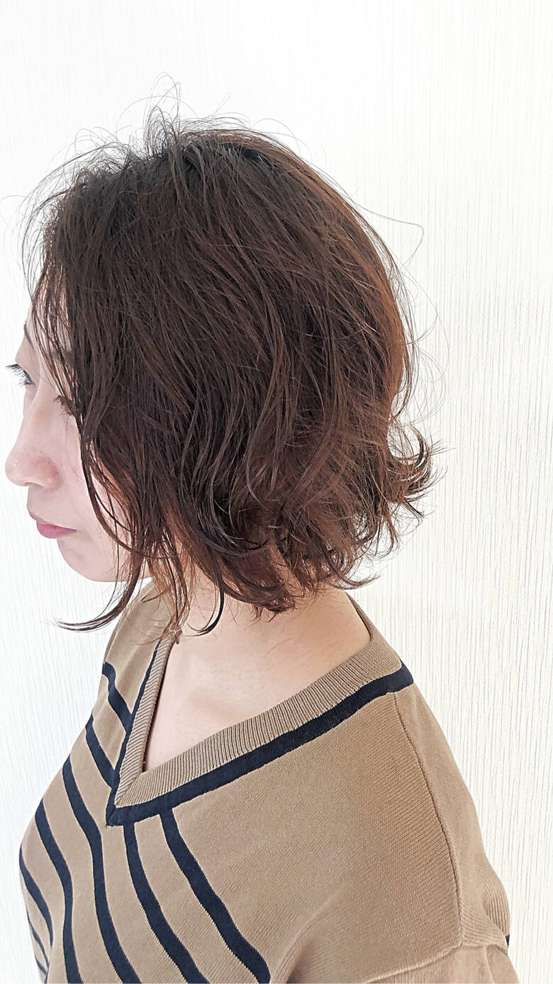 ボブ パーマ 無造作パーマ ボブ エストモード 天野工太 Hair