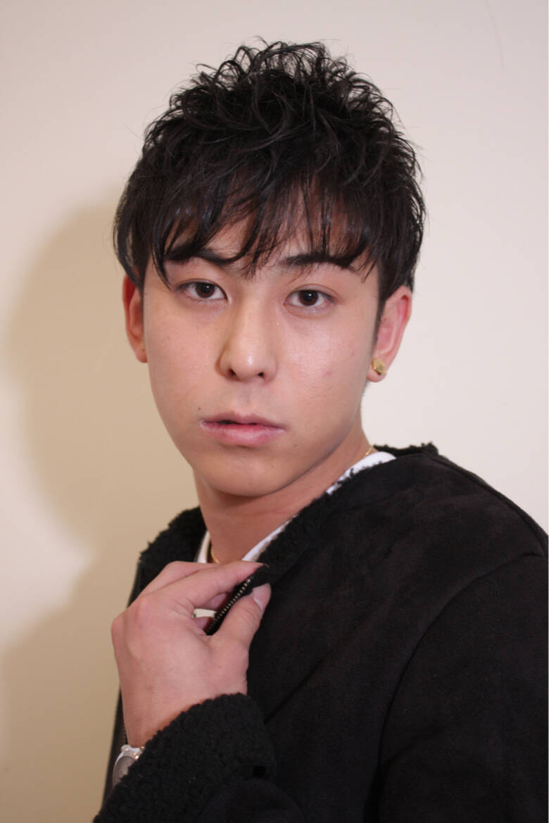 パーマ ショート 黒髪 メンズ モリオ フロム ロンドン 大宮店 高橋 真吾 2459 Hair