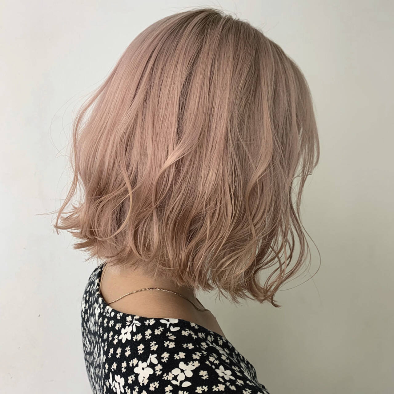ミルクティーベージュ ボブ ピンクベージュ ナチュラル×k-two 心斎橋×平山了一×593459【HAIR】