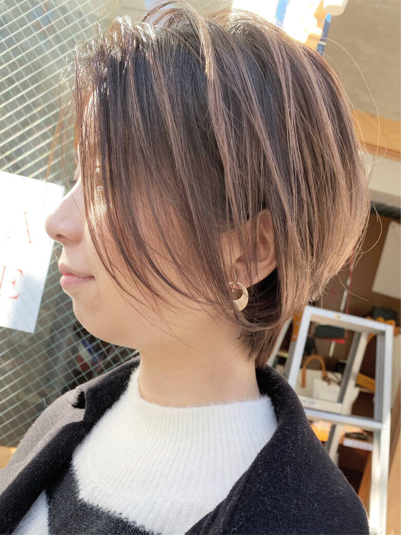 インナーカラー ショートボブ ショートヘア ベリーショート Killa 原宿 表参道 北間 寛哉 ブリーチなし Killa店長 Hair