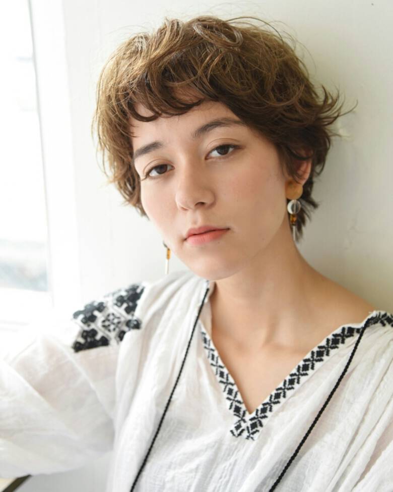 ベリーショート 前髪あり ゆるふわ パーマ Lepes 山口 華絵 Lepes Nakameguro Hair