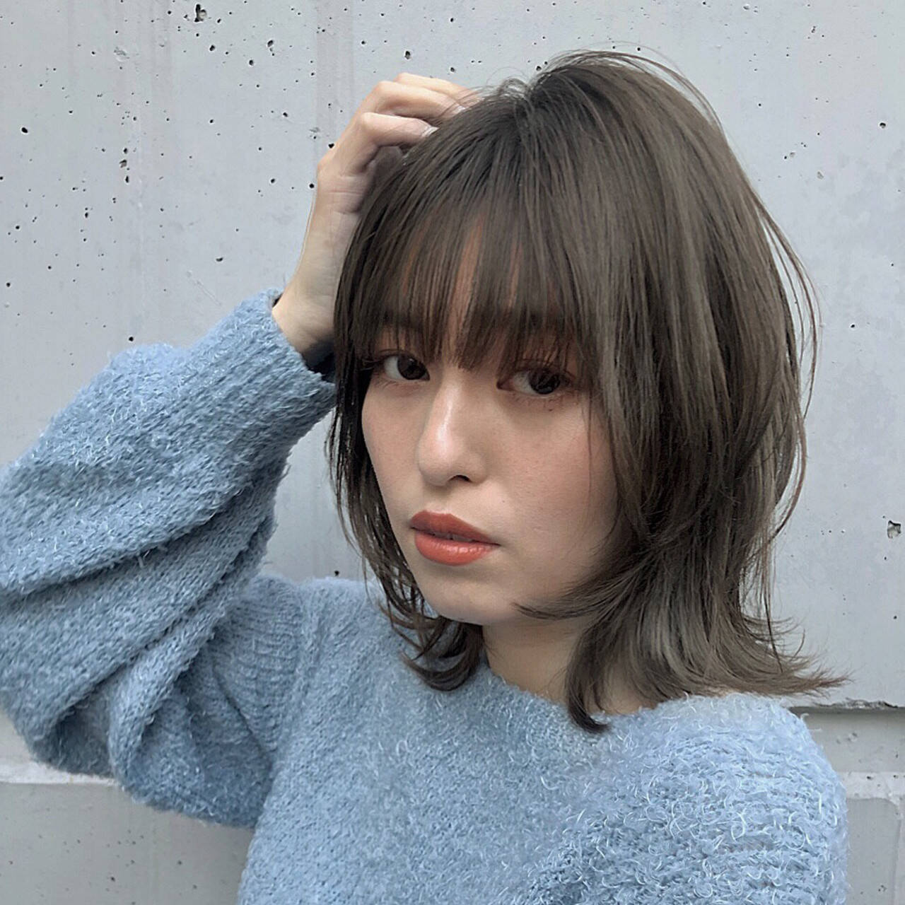 ナチュラル ボブ 外ハネ アッシュグレージュ×TONI&GUY 広尾×金崎 瑚能美×439481【HAIR】