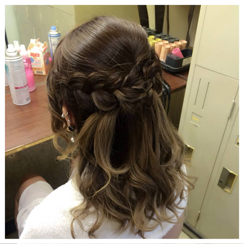 ミディアム 裏編み込み ヘアアレンジ 大人かわいい 具志一成 1187 Hair