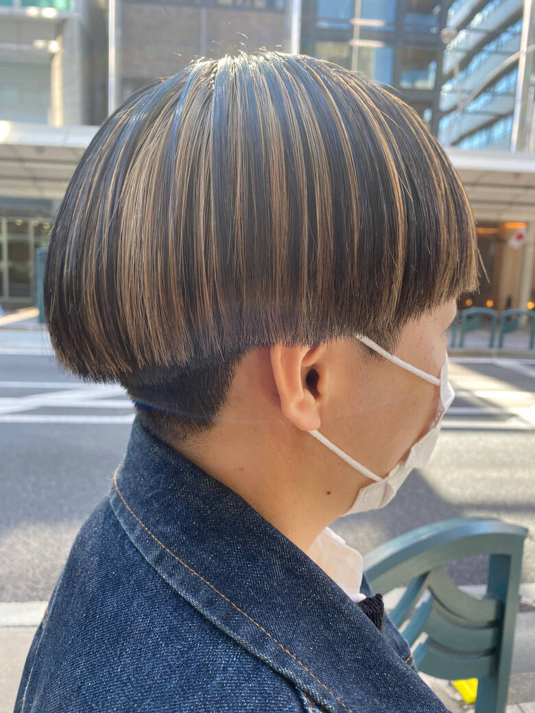 ボブ 大人ハイライト モード 極細ハイライト Snob 元橋啓太 Hair