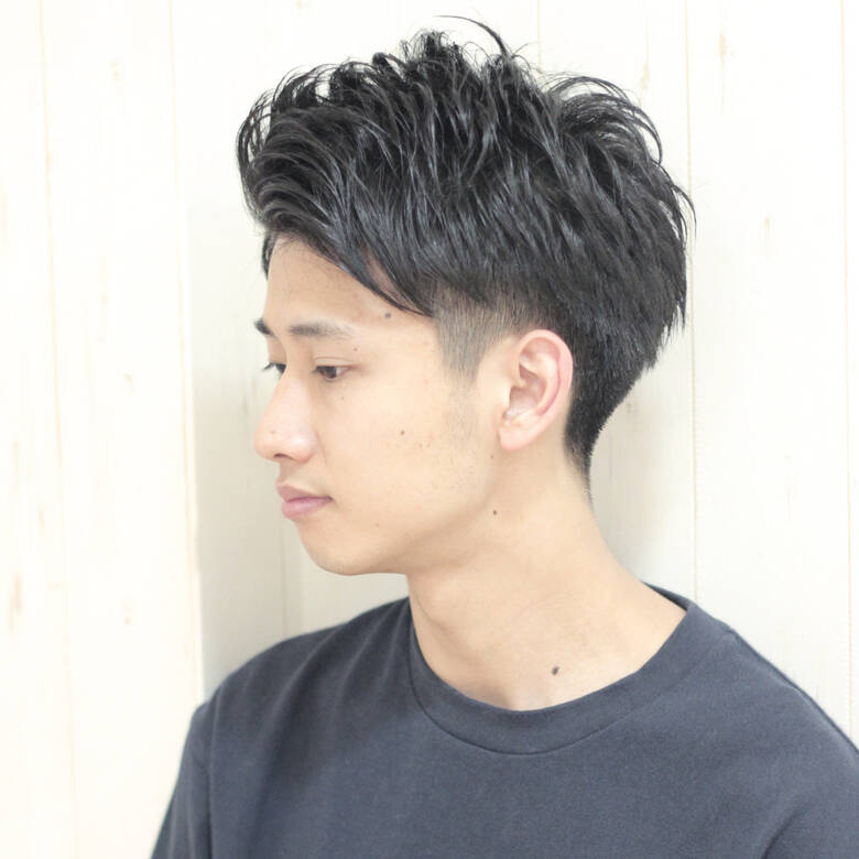 黒髪 刈り上げ メンズ ボーイッシュ Hale 我妻智紀 2842 Hair