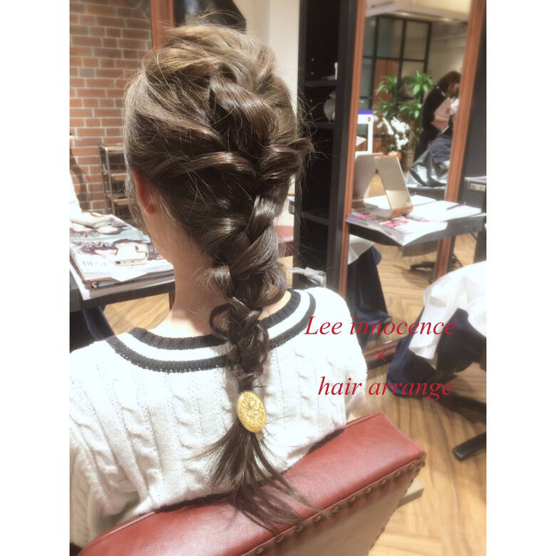 ミディアム ヘアアレンジ 外国人風 ショート Lee Innocence 西宮北口店 Lee Innocence 宮本伸一 Shin Hair