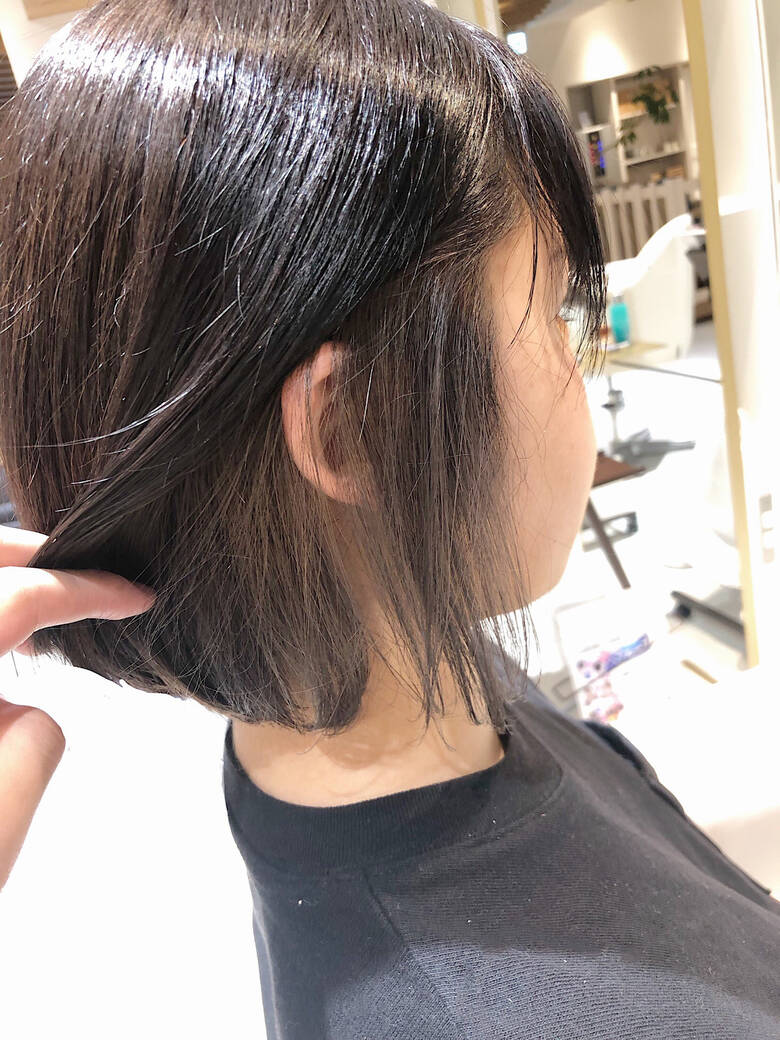 ナチュラル ボブ インナーカラー インナーカラーホワイト Oro宝塚店 Oro宝塚店 山口 優一 4775 Hair