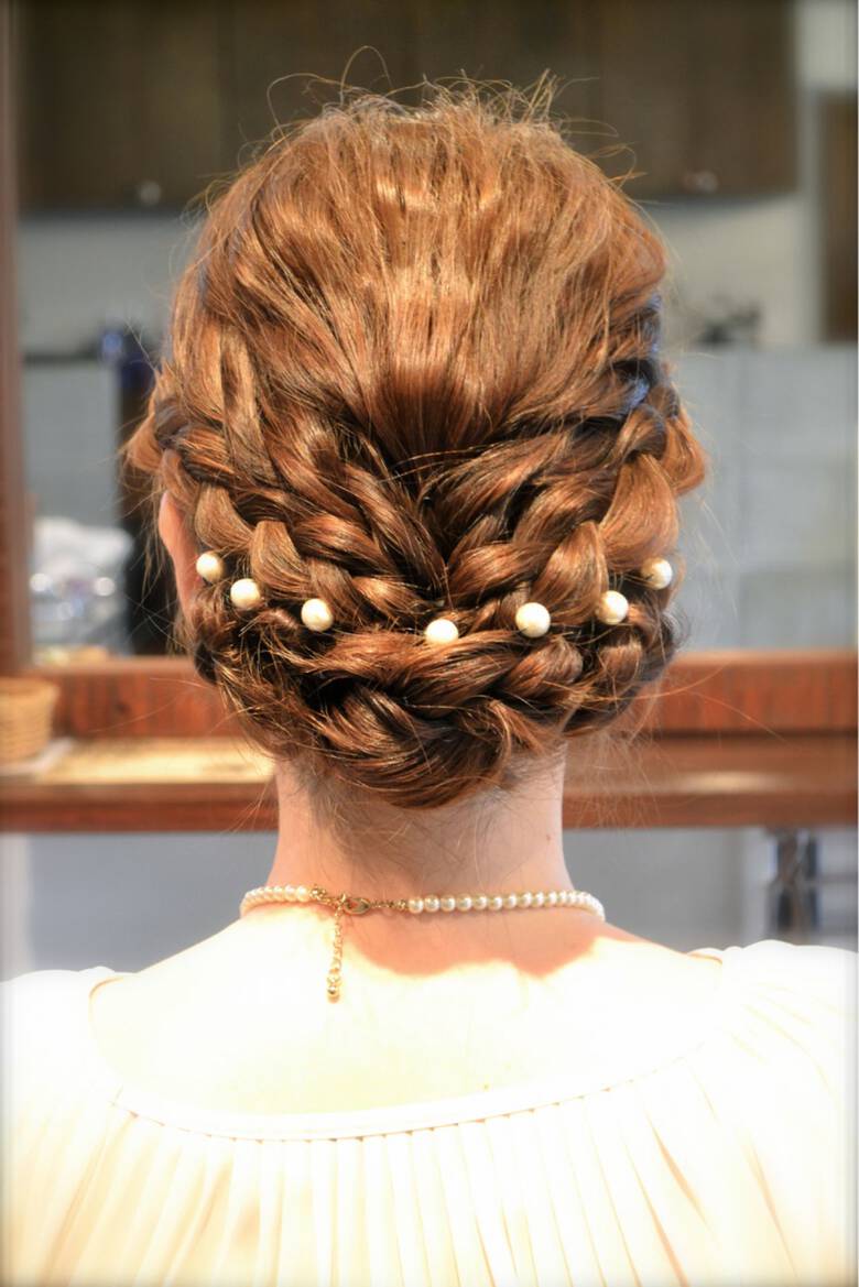 結婚式 三つ編み ヘアアレンジ ナチュラル Ripe ますだあいり Hair