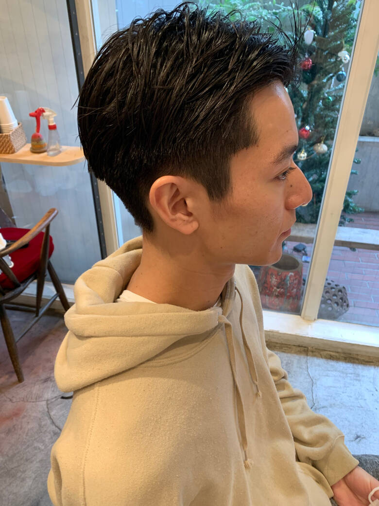 メンズカット ツーブロック 刈り上げ ナチュラル Meuvle Cocoro Obayashi Hair