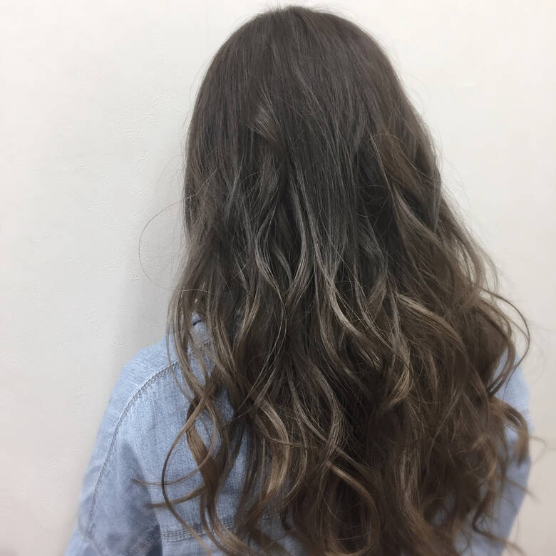 外国人風 アッシュ 外国人風カラー ロング 電髪倶楽部street 後藤菜々 Hair