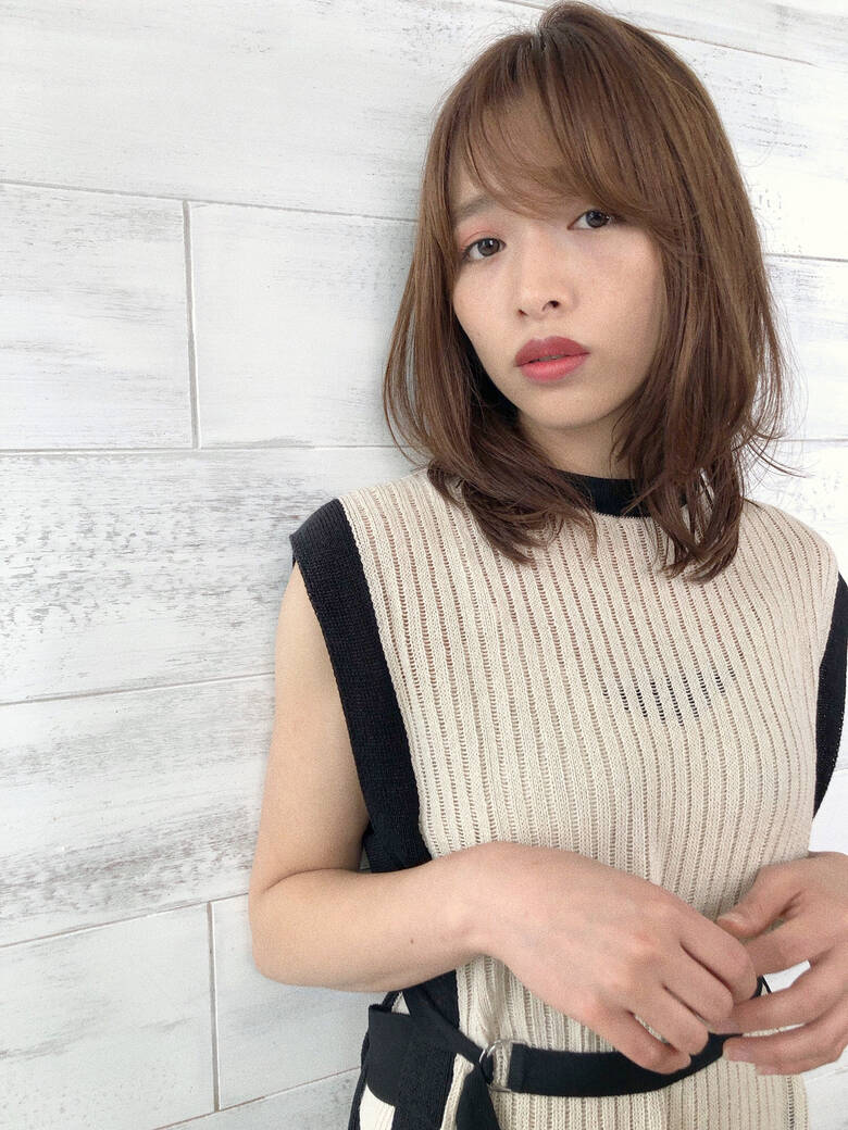 ミディアム アンニュイほつれヘア パーマ デート Joemi By Un Ami ナガヤ アキラ Joemi 新宿 Hair