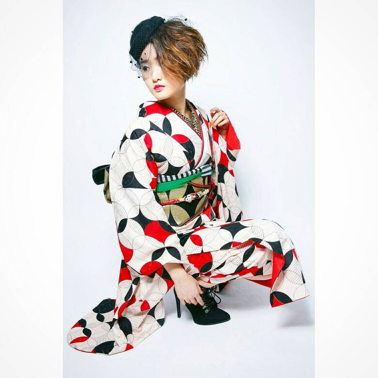 モード ショート ヘアアレンジ 着物 Beauty Salon Nagomi Kanagon Hair