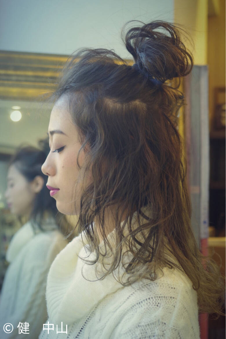 ヘアアレンジ 外国人風 大人かわいい グラデーションカラー Sora Ken 2538 Hair