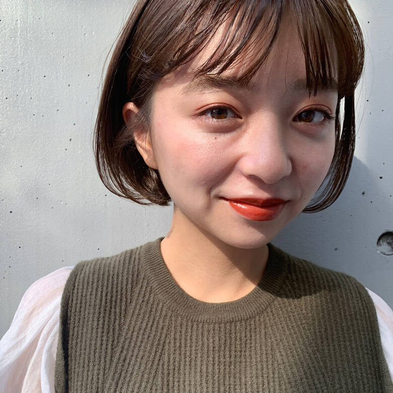 ナチュラル ナチュラルベージュ ボブ アンニュイほつれヘア Kyli 塚本 夏帆 Hair
