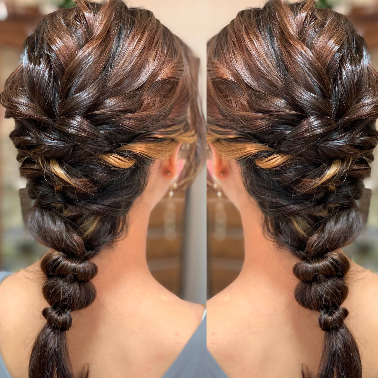 フェミニン セミロング ヘアアレンジ インナーカラー フリーランス 吉田じゅんこ Hair