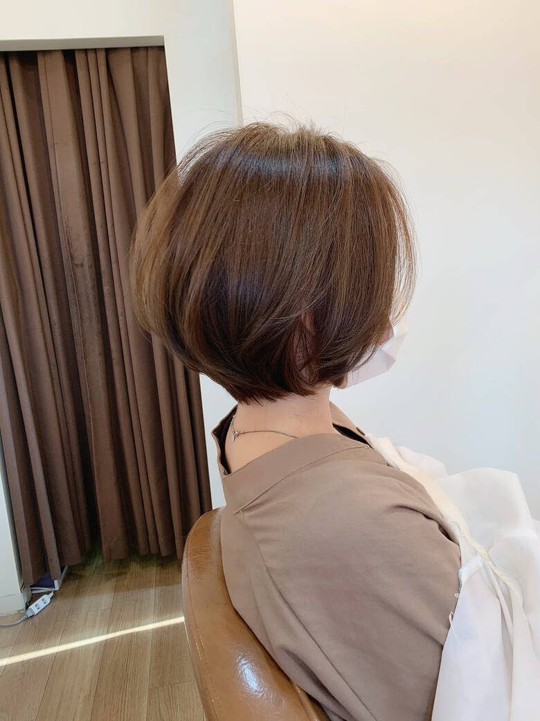 丸みショート 大人かわいい ショートボブ フェミニン ココアンジェ 宗像店 西原 一真 Hair
