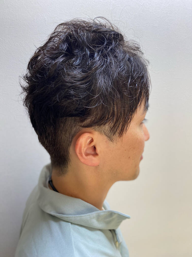 メンズスタイル スパイラルパーマ ウルフパーマヘア ベース型 Aime 髪質改善師エイ Hair