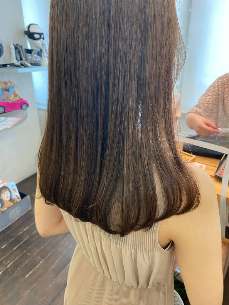 パーマスタイル ナチュラル コテ巻き風パーマ ワンカールパーマ Apish Cherie 長谷川 狩菜 Hair