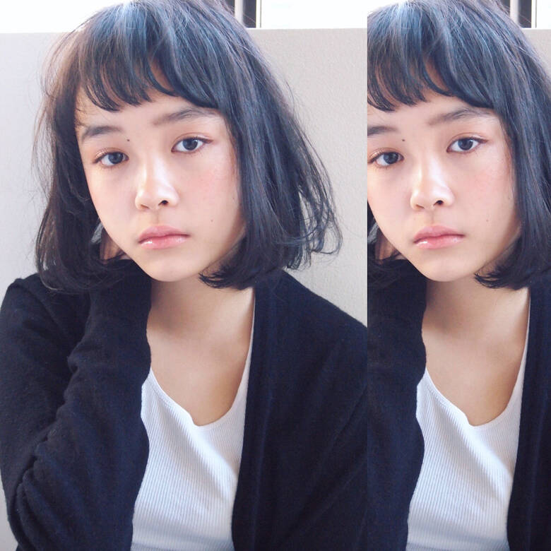 ナチュラル 暗髪 前下がり ミディアム Nanuk二子玉川 Ueki Nanuk Hair