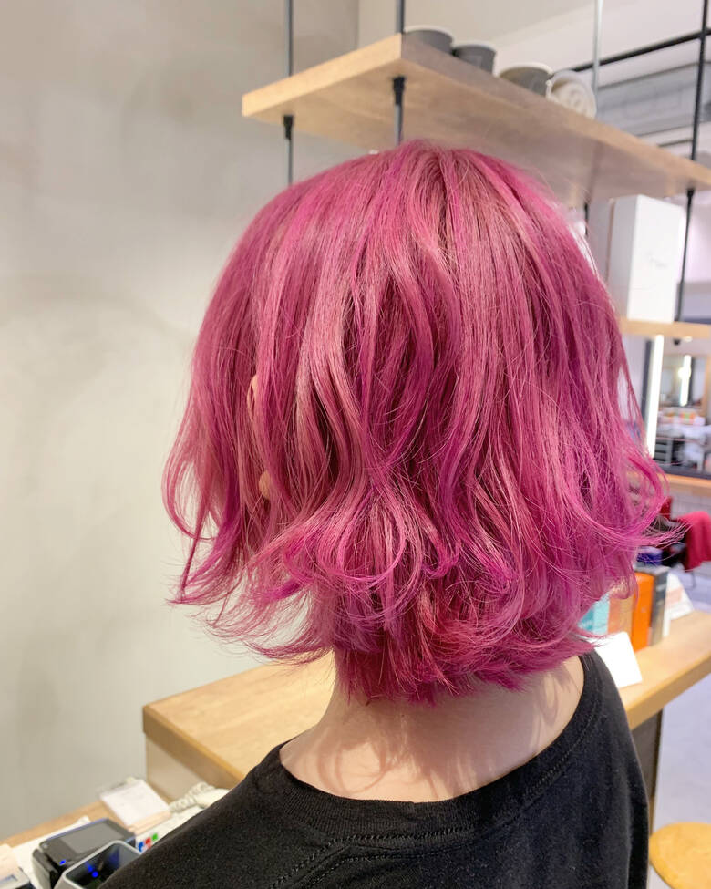ピンク ボブ ラズベリーピンク ベリーピンク Go Today Shaire Salon 渋谷モディ店 谷川 未来 Hair ピンク ボブ ラズベリーピンク ベリーピンク Go Today Shaire Salon 渋谷モディ店 谷川 未来 Hair