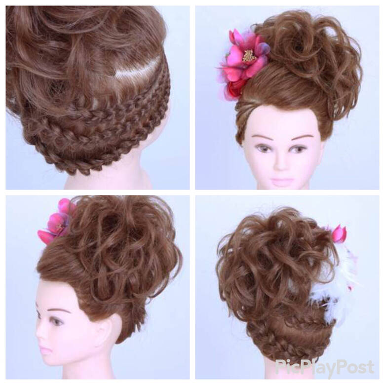 成人式 編み込み ミディアム アップスタイル 美容師ペディア Kamezaki Ayaka Hair