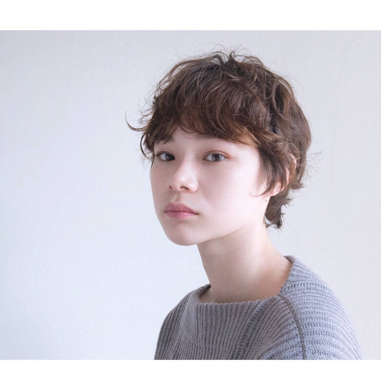 ショート パーマ オン眉 モード Acce リクシ Hair