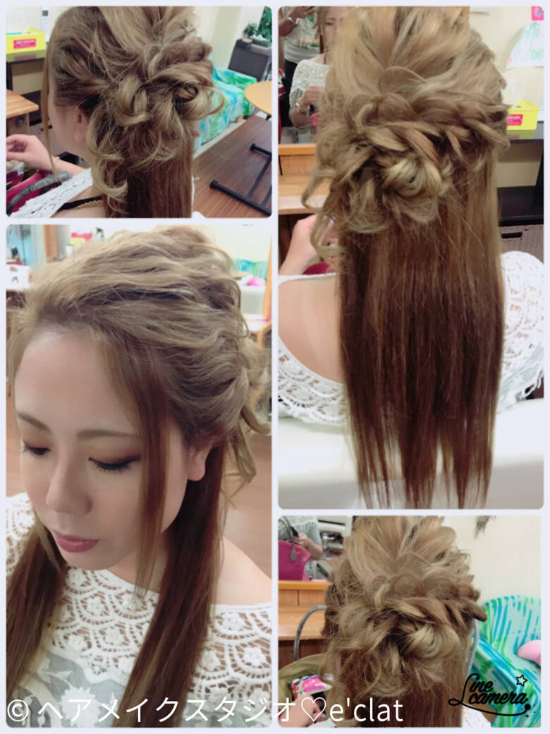 結婚式 ルーズ フェミニン ヘアアレンジ ヘアメイクスタジオ E Clat ヘアメイクスタジオ E Clat Hair