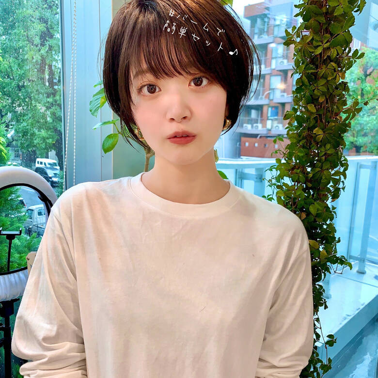 ショート フェミニン シースルーバング ショートボブ I Omotesando I Omotesando新屋敷 Hair