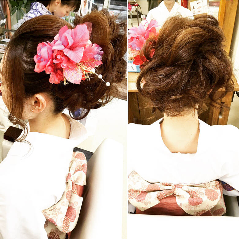 ヘアアレンジ ミディアム 和装 E Clat さとみ 3619 Hair ヘアアレンジ ミディアム 和装 E Clat さとみ 3619 Hair