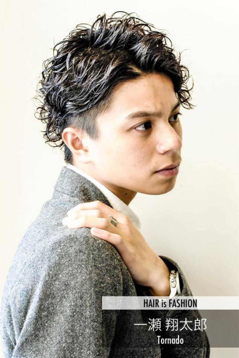 坊主 パーマ ウェットヘア ストリート Tornado 一瀬 翔太郎 Hair