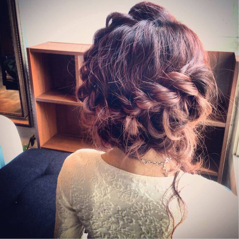 ヘアアレンジ 編み込み アップスタイル パーティ Ash本牧店 大野 歩美 Hair