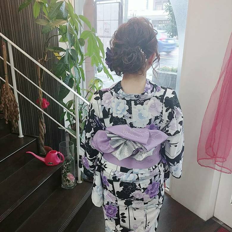 ナチュラル 浴衣ヘア 浴衣アレンジ ふわふわヘアアレンジ リンクス美容室 Rumilinks美容室 Hair