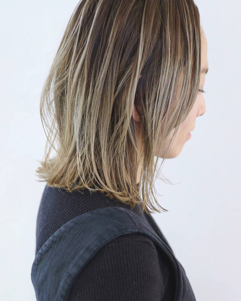 バレイヤージュ ミディアム 抜け感 外国人風 Baco バコ 三好 佳奈美 Hair