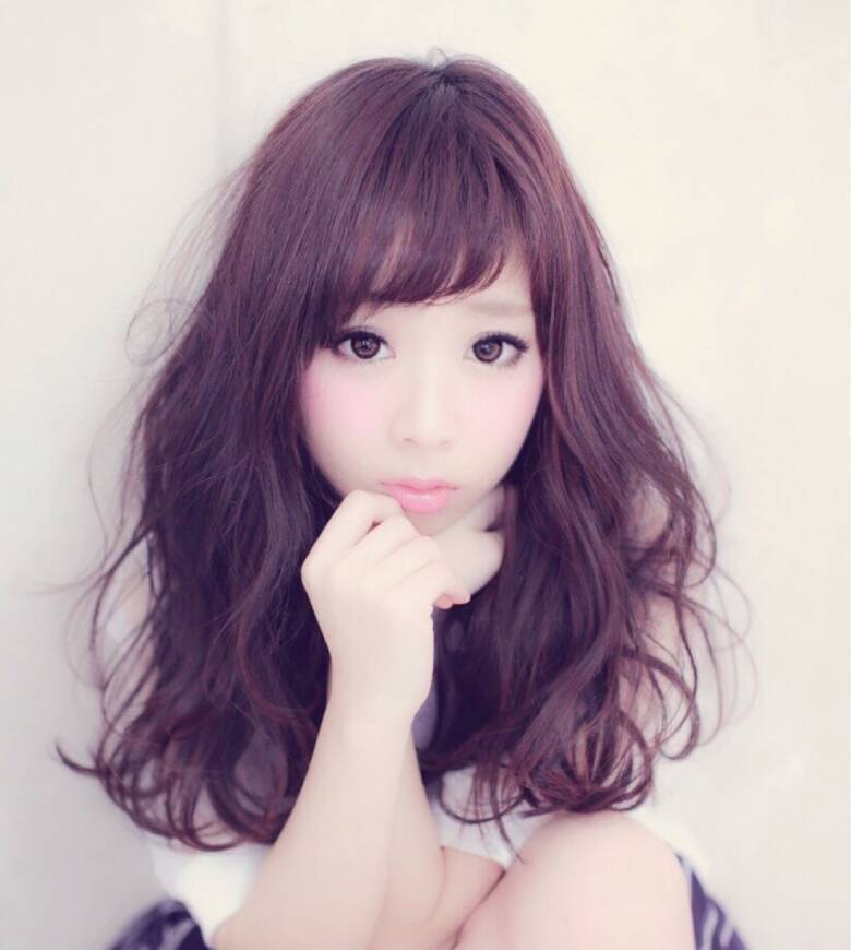 シースルーバング ロング ナチュラル ショートバング りいこ Hair