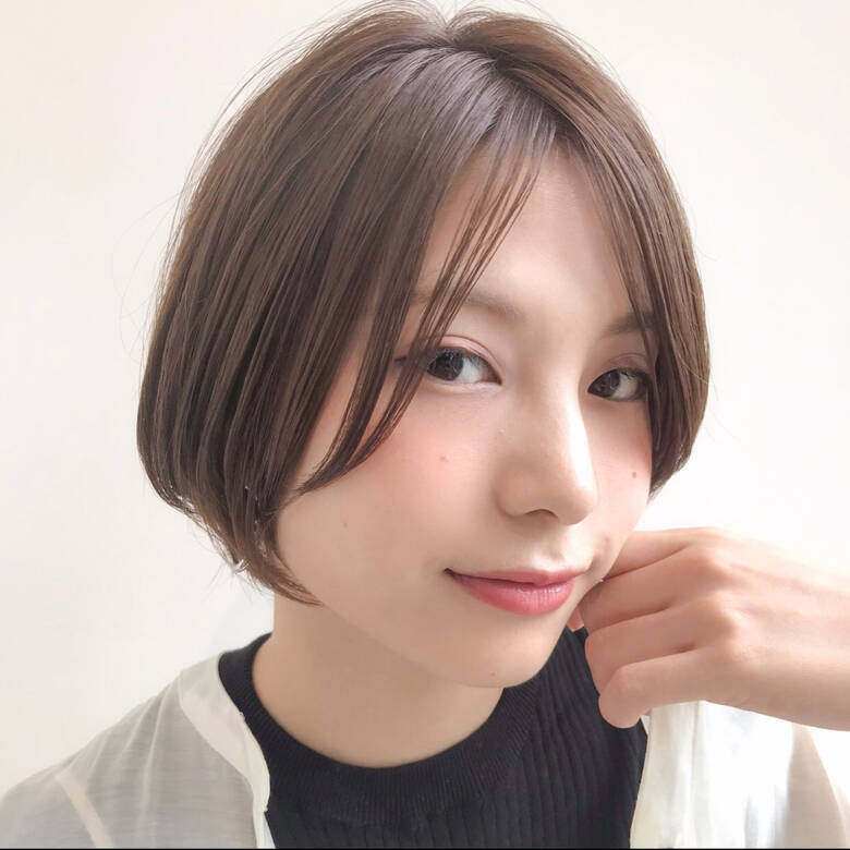 大人ハイライト 大人ショート ショート ショートボブ I East アキラ 艶感ショート 透明感カラー 表参道 Hair