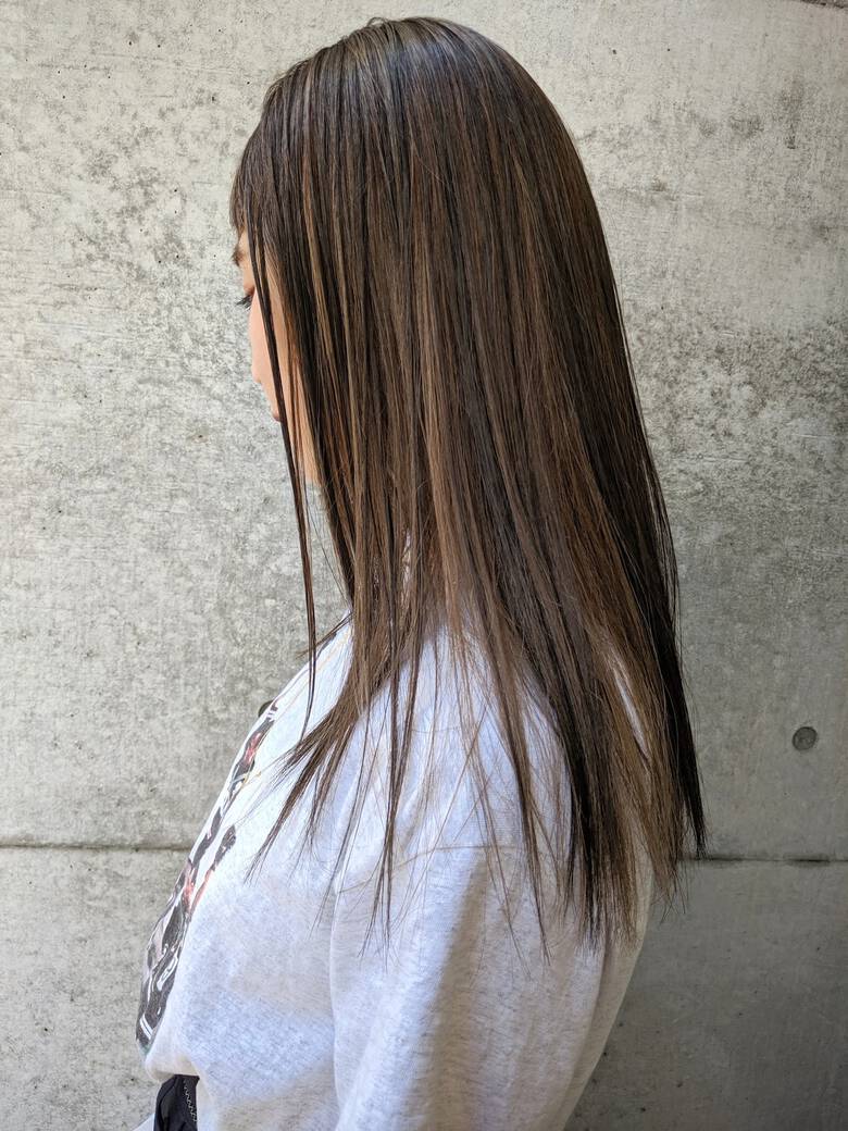 ぱっつん ローライト ストリート ショートバング Mowen Hifumi 4614 Hair