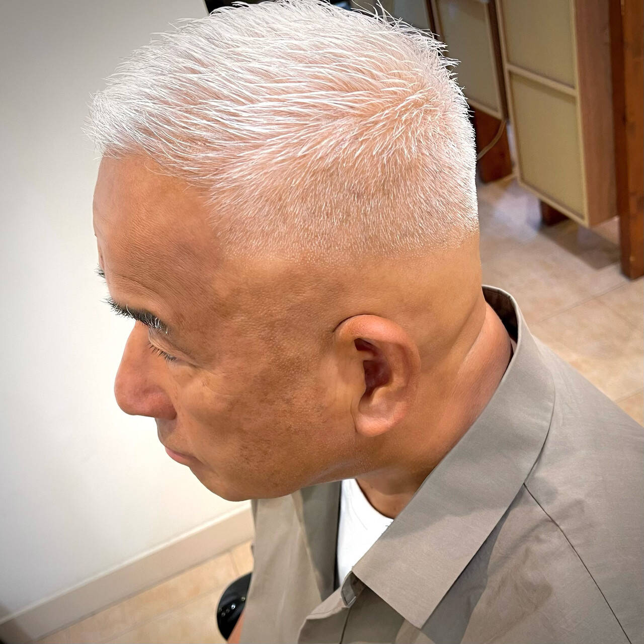 フェードカット 50代~ ナチュラル メンズ×fabris ×平本 詠一×689701【HAIR】