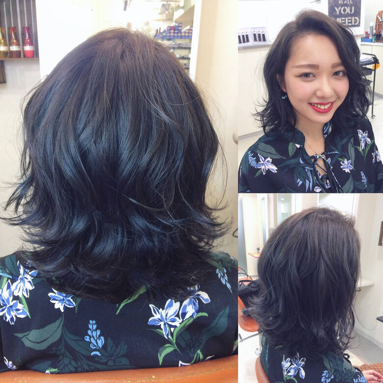 アッシュ ブルージュ 上品 暗髪 Les Garcons 藤野美咲 Hair