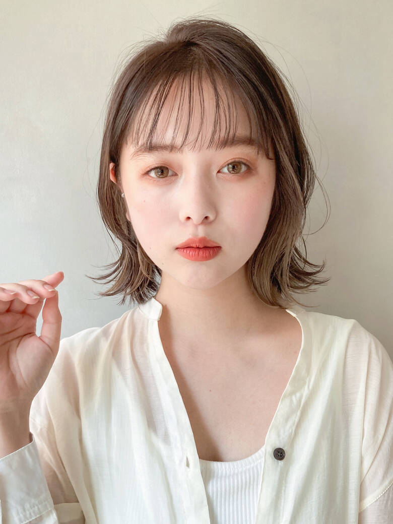 ナチュラル デート 前髪あり ミディアム Kyli表参道 トキタ マサヒロ Kyli表参道 6446 Hair