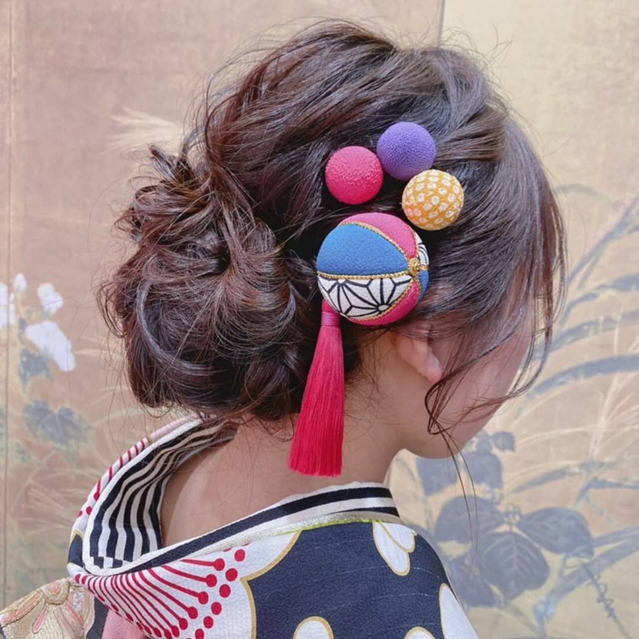 ヘアアレンジ ヘアセット ナチュラル 成人式 リンクス美容室 Rumilinks美容室 Hair