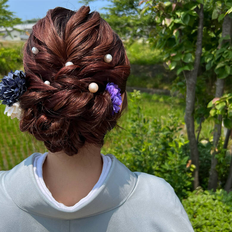 代 面長 結婚式髪型 ヘアアレンジ フリーランス 吉田じゅんこ Hair