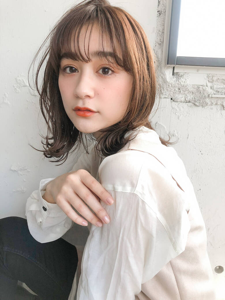 韓国ヘア ウルフカット デジタルパーマ ミディアム Dydi表参道 本田結 ほんだゆい Dydi表参道 Hair