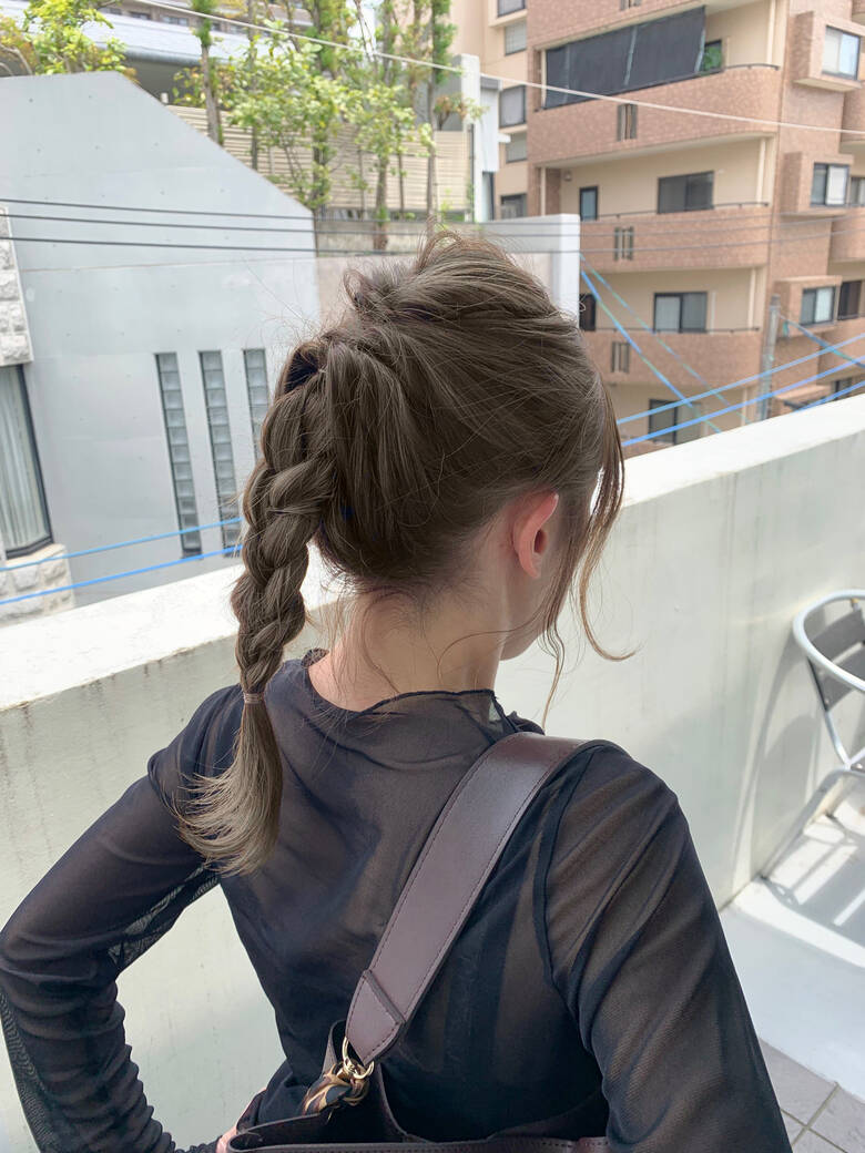 ヘアアレンジ ミディアム ハイライト デート Calaterrace 永井 勝高 Hair