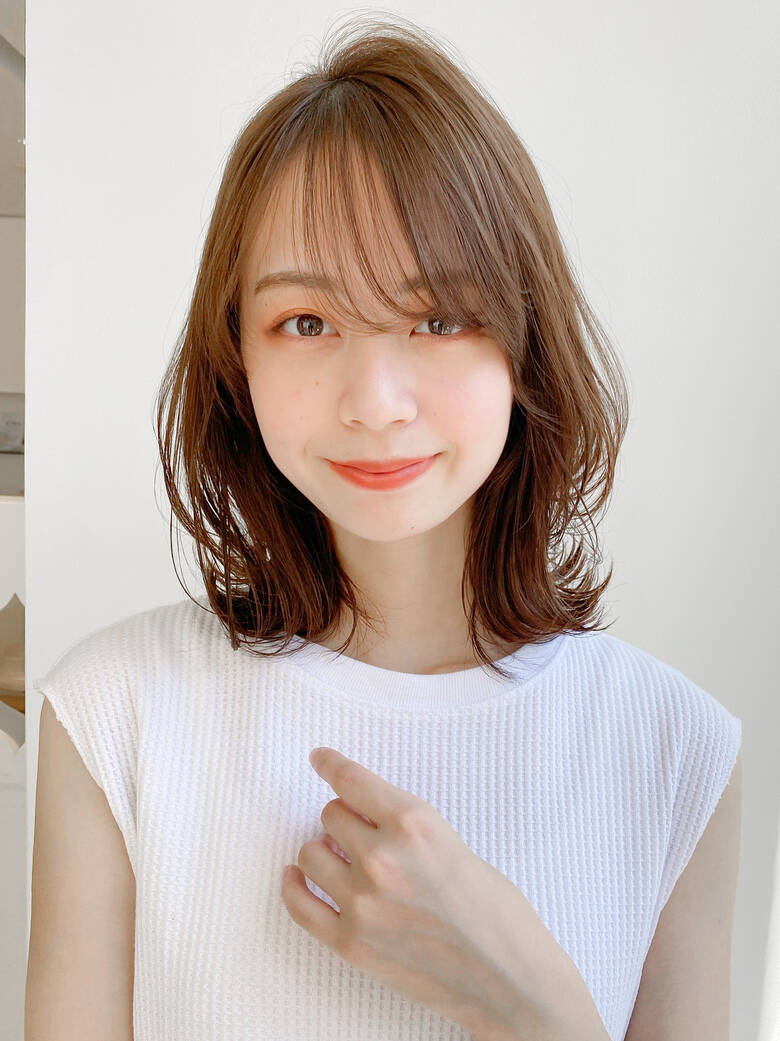 アンニュイほつれヘア ミディアムレイヤー ナチュラル ミディアム Agnos青山 平野 七海 Agnos青山 6336 Hair